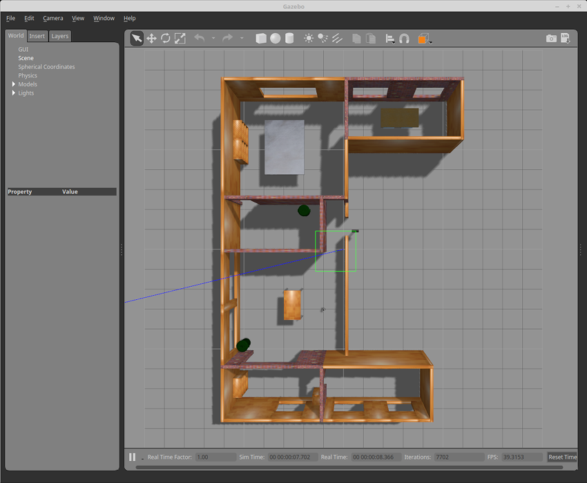 Turtlebot3 in a house world as seen on Robotis’ eManual